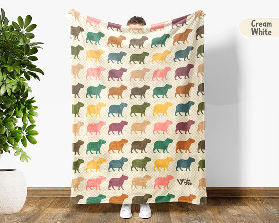 Cute Capybara Lover Blanket – Vintage Animal Throw Gift
