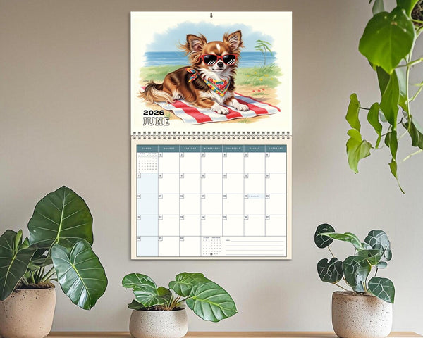 Cute Chihuahua Dog 2026 Wall Calendar | Puppy Planner Unique Pet Owner Gift