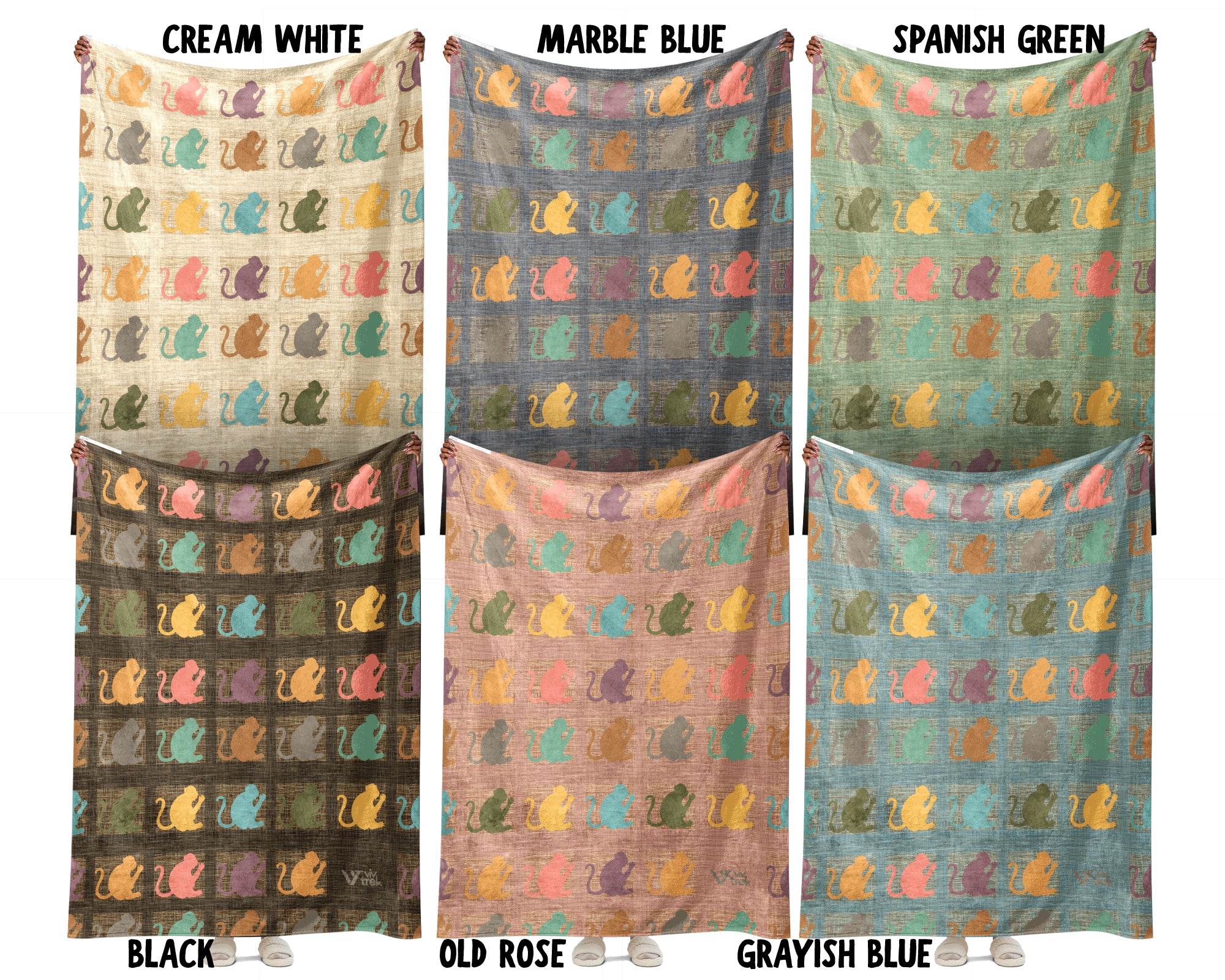 Retro Monkey Lover Blanket Cozy Jungle Wildlife Throw Gift