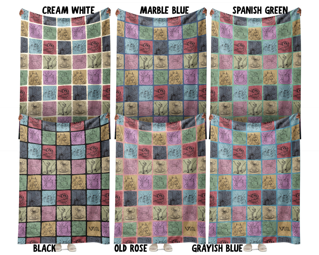Vintage Pottery Lover Blanket – Cozy Ceramic Art Throw Gift