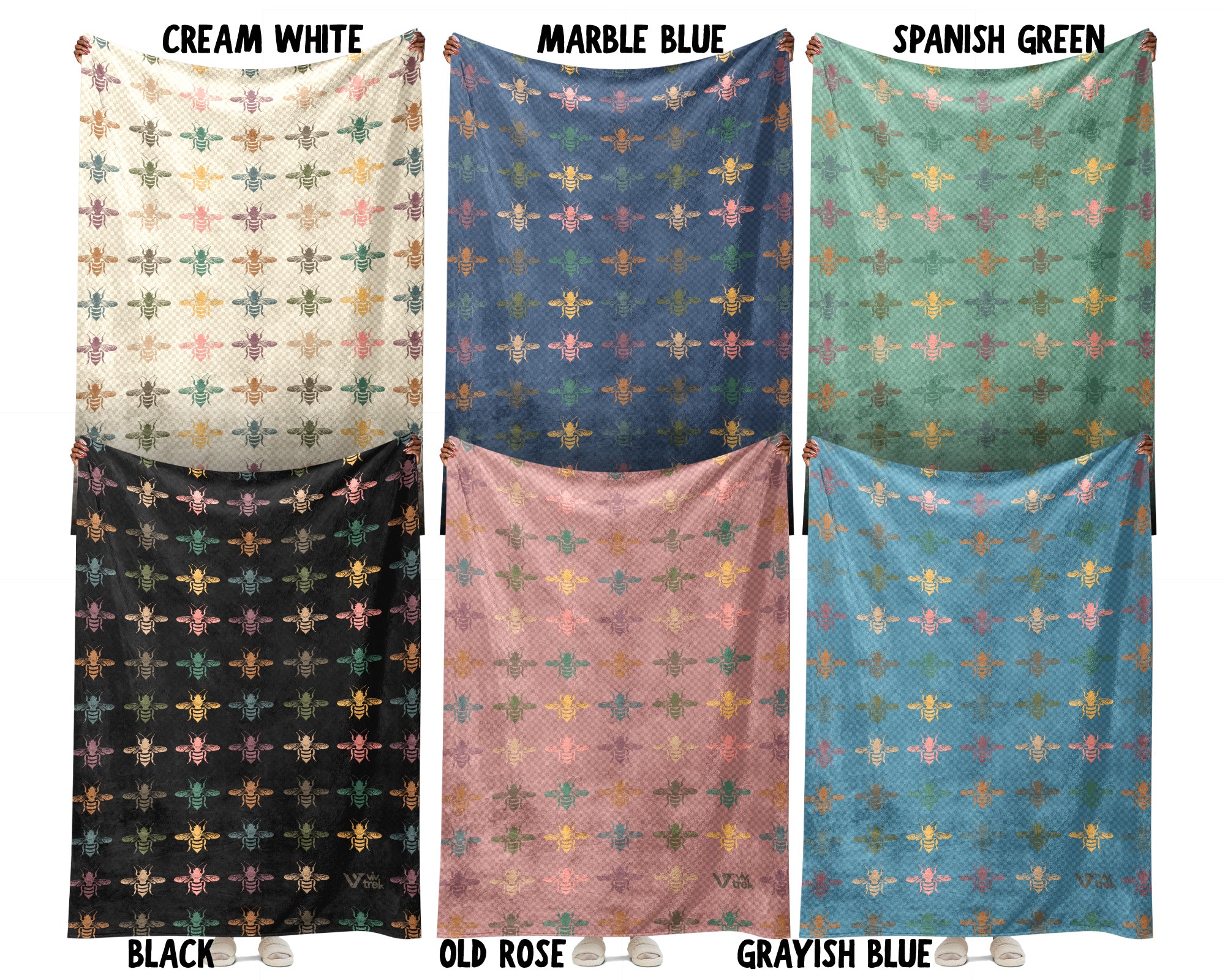 Retro Bee Lover Blanket Vintage Nature Cozy Throw Gift