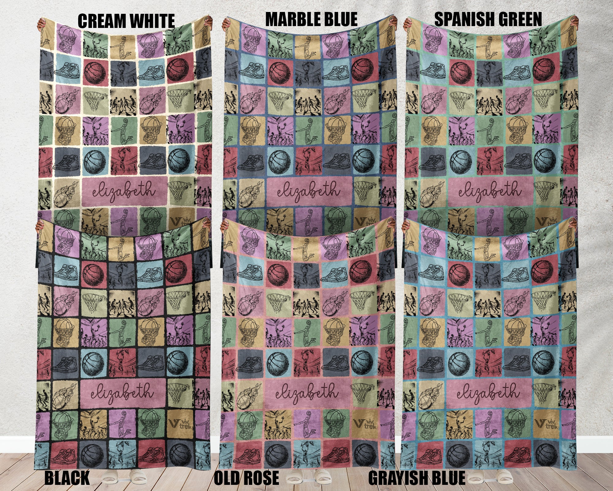 Custom Basketball Blanket - Personalized Name Throw, Cozy Sports Gift Under $50