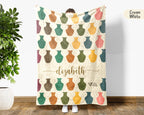 Personalized Pottery Blanket – Custom Name Ceramic Art Lover Throw