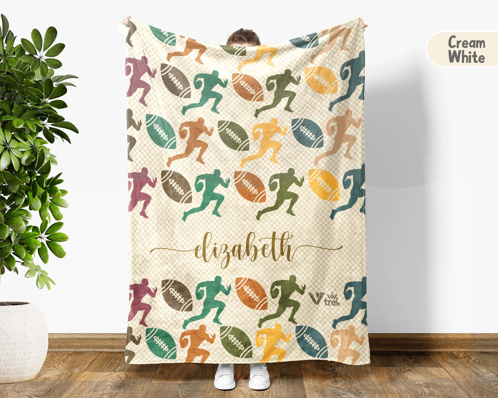 Personalized Rugby Blanket – Custom Name Cozy Throw for Rugby Players
