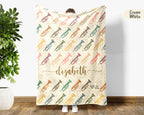 Personalized Trumpet Blanket – Custom Name Cozy Throw for Music Lovers
