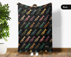 Retro Trumpet Lover Blanket – Cozy Throw for Musicians