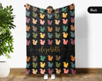 Custom Name Squirrel Blanket Personalized Cozy Vintage Chipmunk Throw Gift