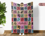 Personalized Squirrel Blanket Custom Name Cozy Vintage Chipmunk Throw