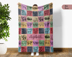 Custom Name Cozy Vintage Farm Animal Throw Gift Personalized Pig Blanket