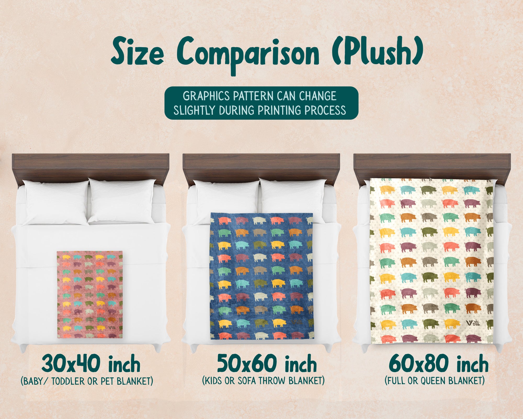 Retro Pig Lover Blanket Cozy Farm Animal Farmhouse Throw Gift