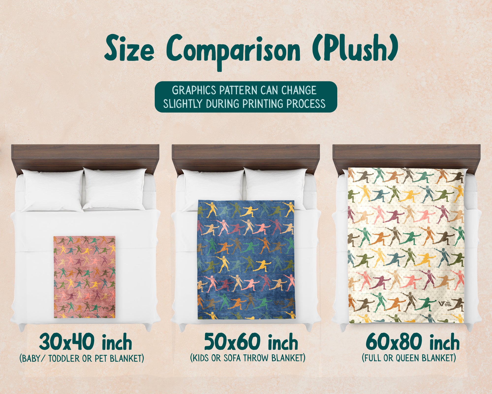 Retro Fencing Lover Blanket – Cozy Sports Throw Gift for Fencers