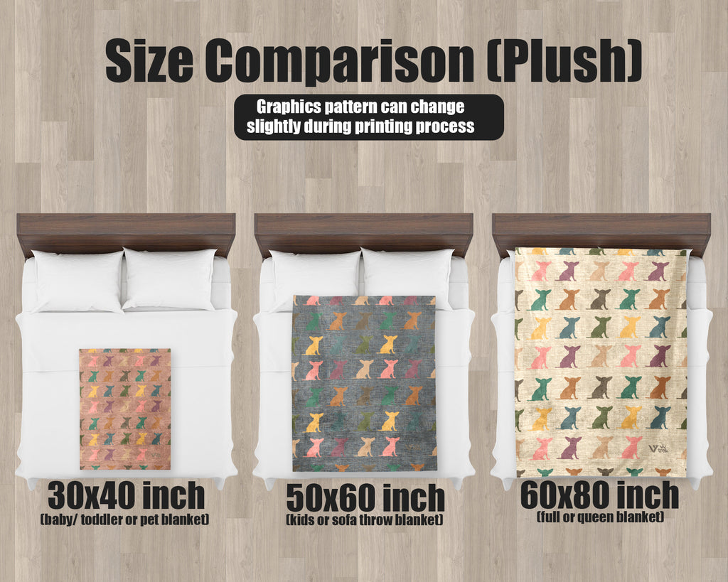 Chihuahua Dog Gift Blanket - Vintage Pet Lover Throw, Cozy Fleece Under $50