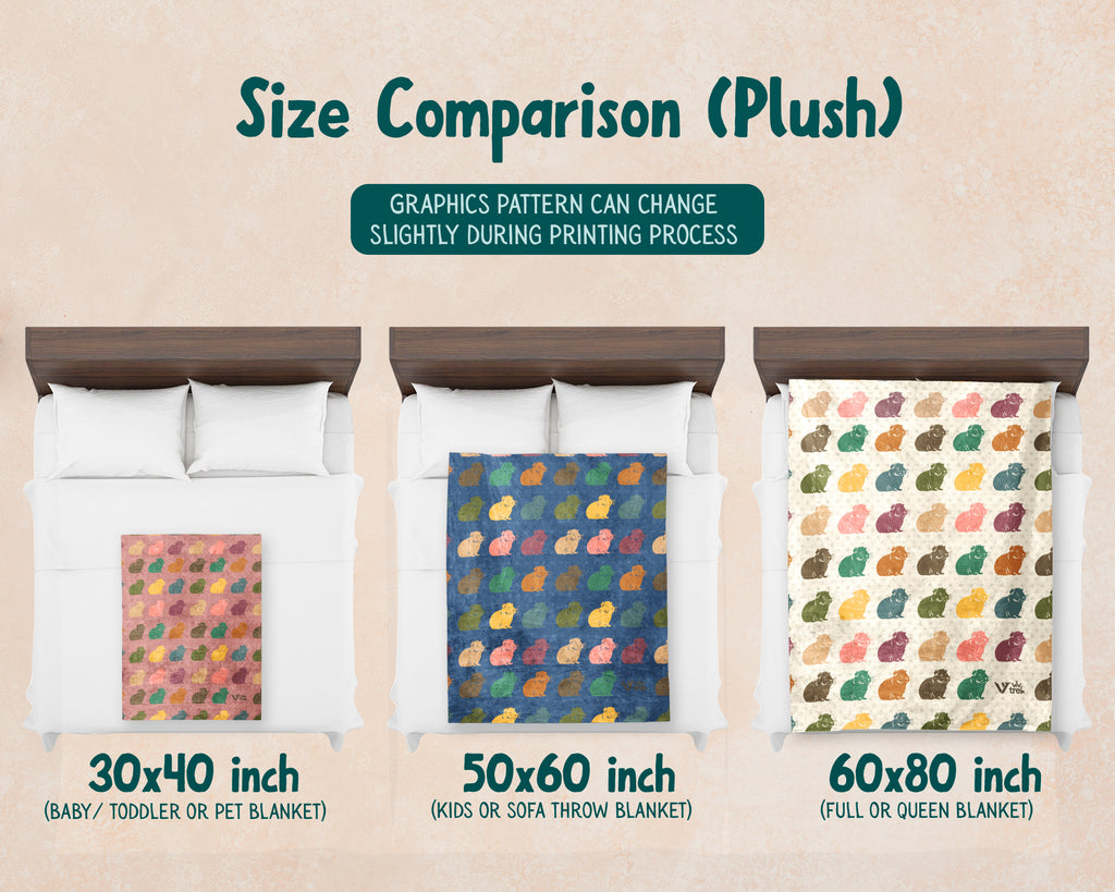 Vintage Guinea Pig Blanket Cozy Small Pet Lover Throw Gift