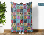 Vintage French Bulldog Lover Blanket – Easily Distracted Dog Throw