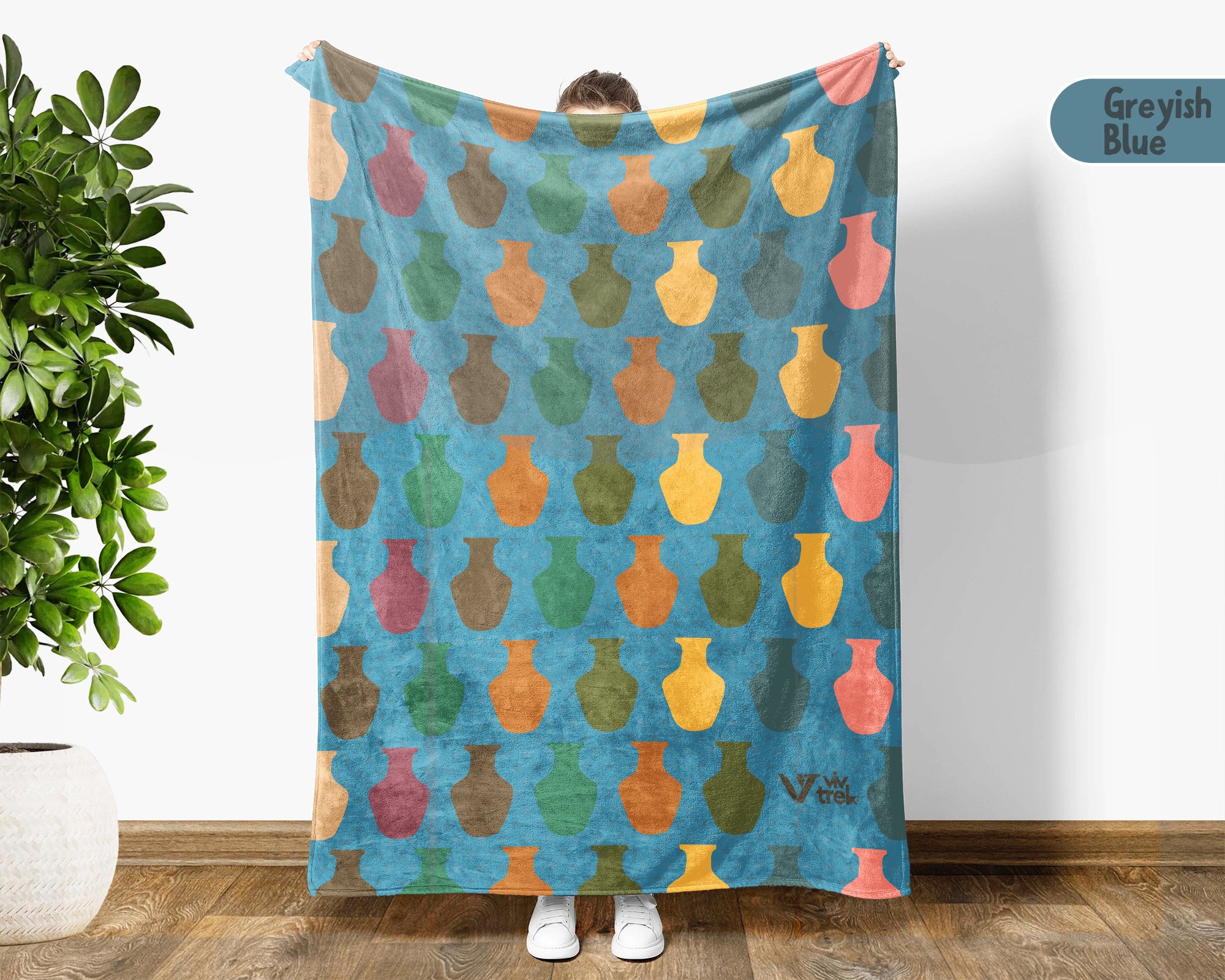 Vintage Pottery Lover Blanket – Cozy Ceramic and Clay Art Throw