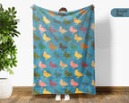 Retro Duck Lover Blanket – Cozy Farm Animal Wildlife Throw