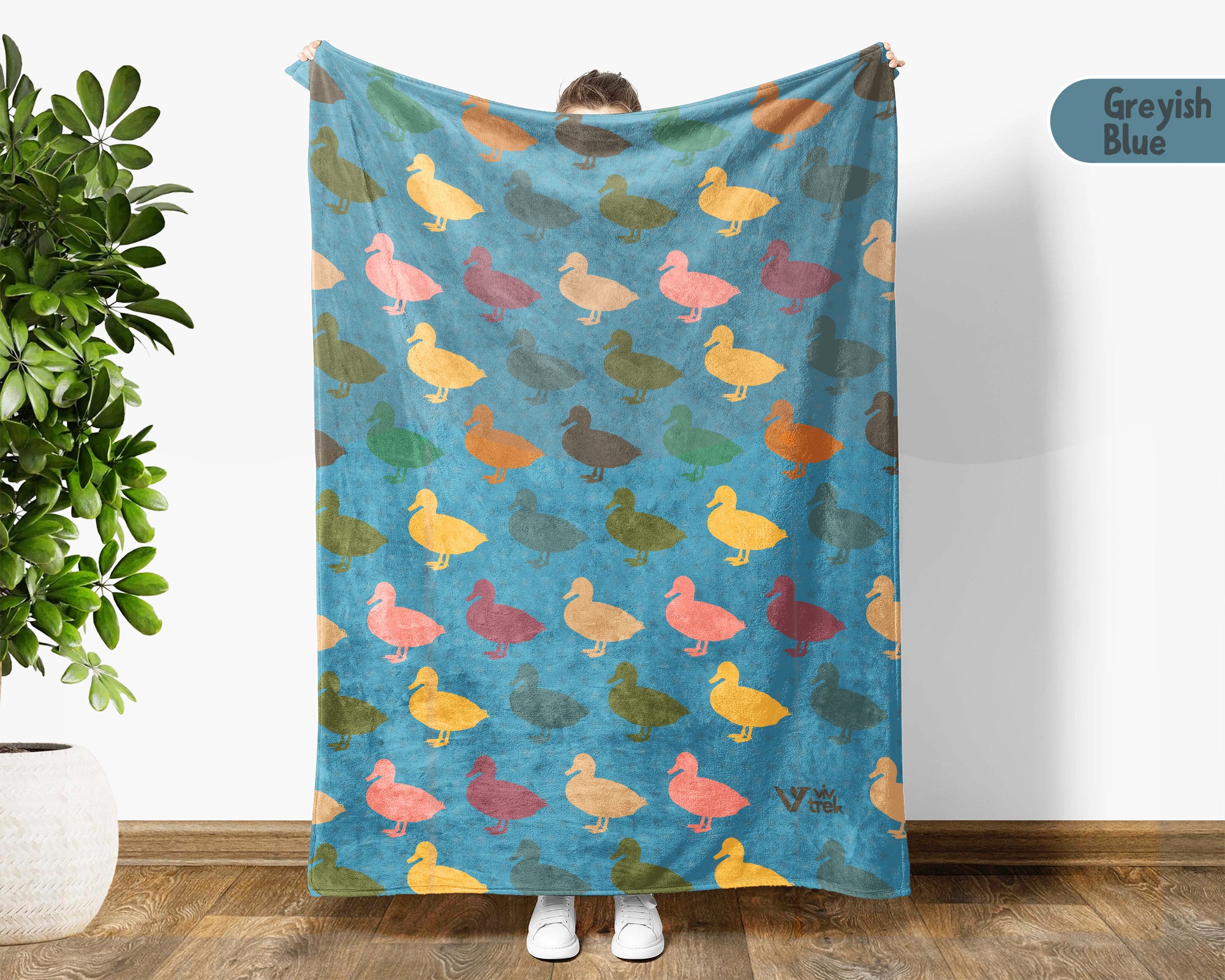 Retro Duck Lover Blanket – Cozy Farm Animal Wildlife Throw