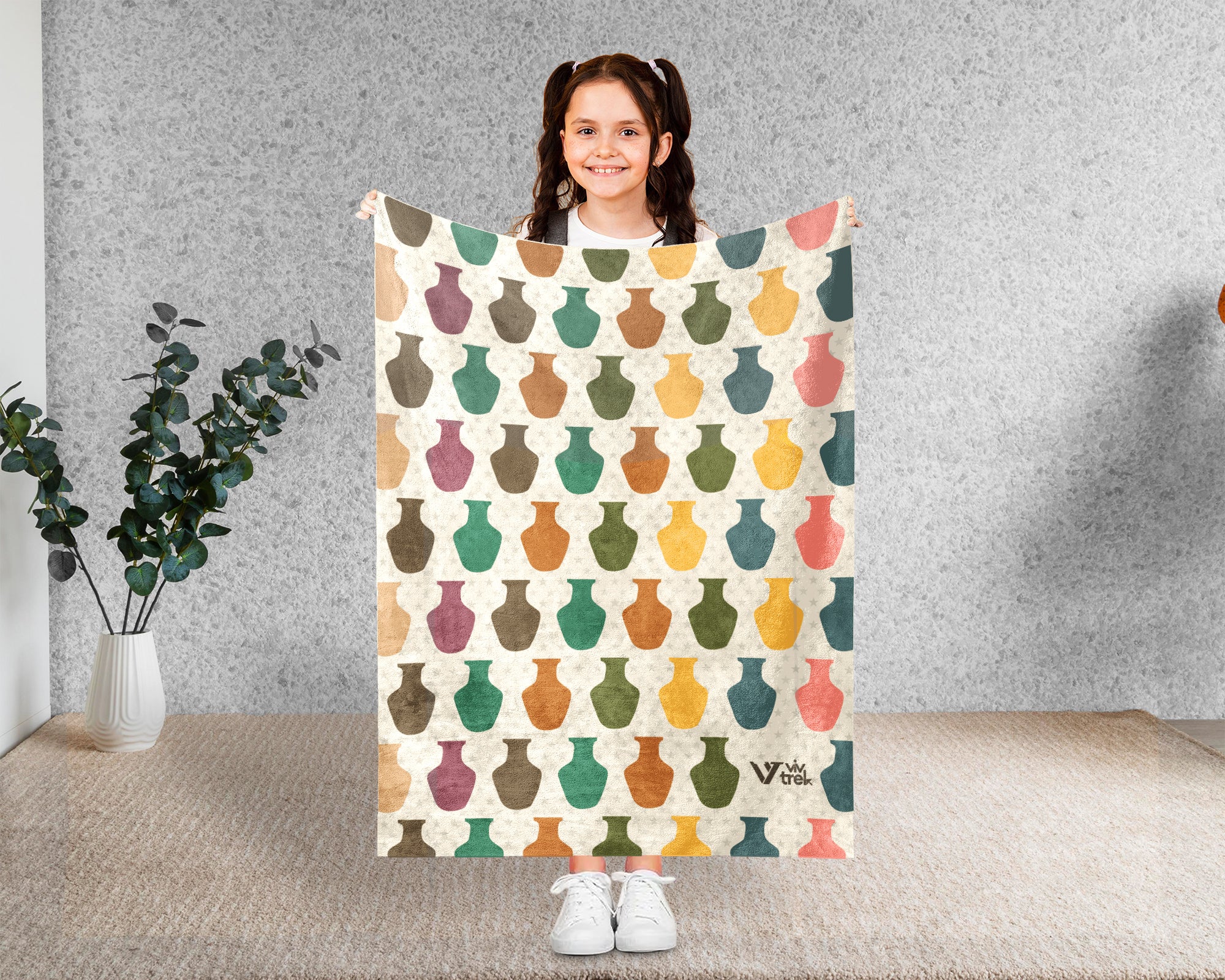 Vintage Pottery Lover Blanket – Cozy Ceramic and Clay Art Throw