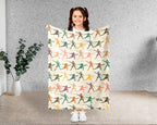 Retro Fencing Lover Blanket – Cozy Sports Throw Gift for Fencers
