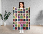 Custom Name Cycling Blanket Personalized Bike Lover Throw Gift