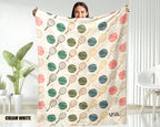 Retro Tennis Gift Throw - Vintage Tennis Player Blanket, Cozy Fleece Under $50