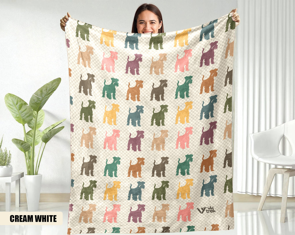 Miniature Schnauzer Dog Blanket - Vintage Pet Lover Throw, Cozy Gift Under $50