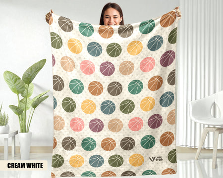 Basketball Lover Blanket - Vintage Sports Gift, Retro Throw Under $50