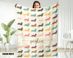 Custom Corgi Dog Blanket - Personalized Name Throw, Cozy Gift Under $50