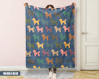 Retro Poodle Dog Blanket, Cozy Vintage Throw, Unique Gift for Dog Lovers Home