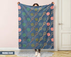 Retro Tennis Gift Throw - Vintage Tennis Player Blanket, Cozy Fleece Under $50