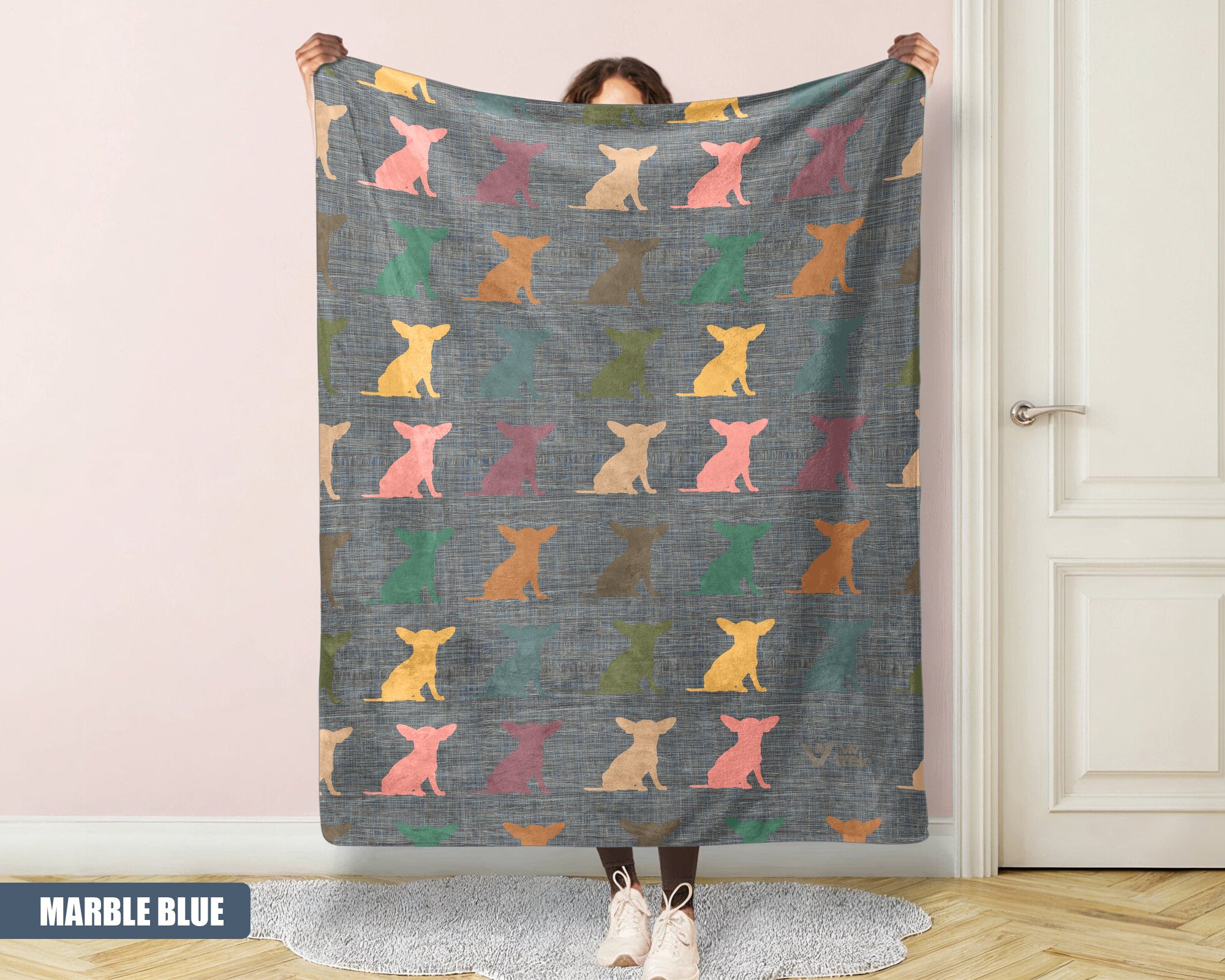 Chihuahua Dog Gift Blanket - Vintage Pet Lover Throw, Cozy Fleece Under $50
