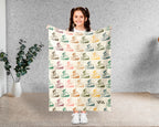 Retro Bicycle Lover Blanket for Cyclists and Outdoor Riders