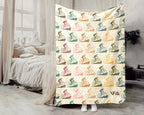 Retro Bicycle Lover Blanket for Cyclists and Outdoor Riders