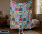 Tennis Player Gift Blanket - Retro Tennis Lover Throw, Cozy Fleece Under $50