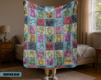 Corgi Dog Gift Blanket - Vintage Corgi Lover Throw, Cozy Fleece Under $50