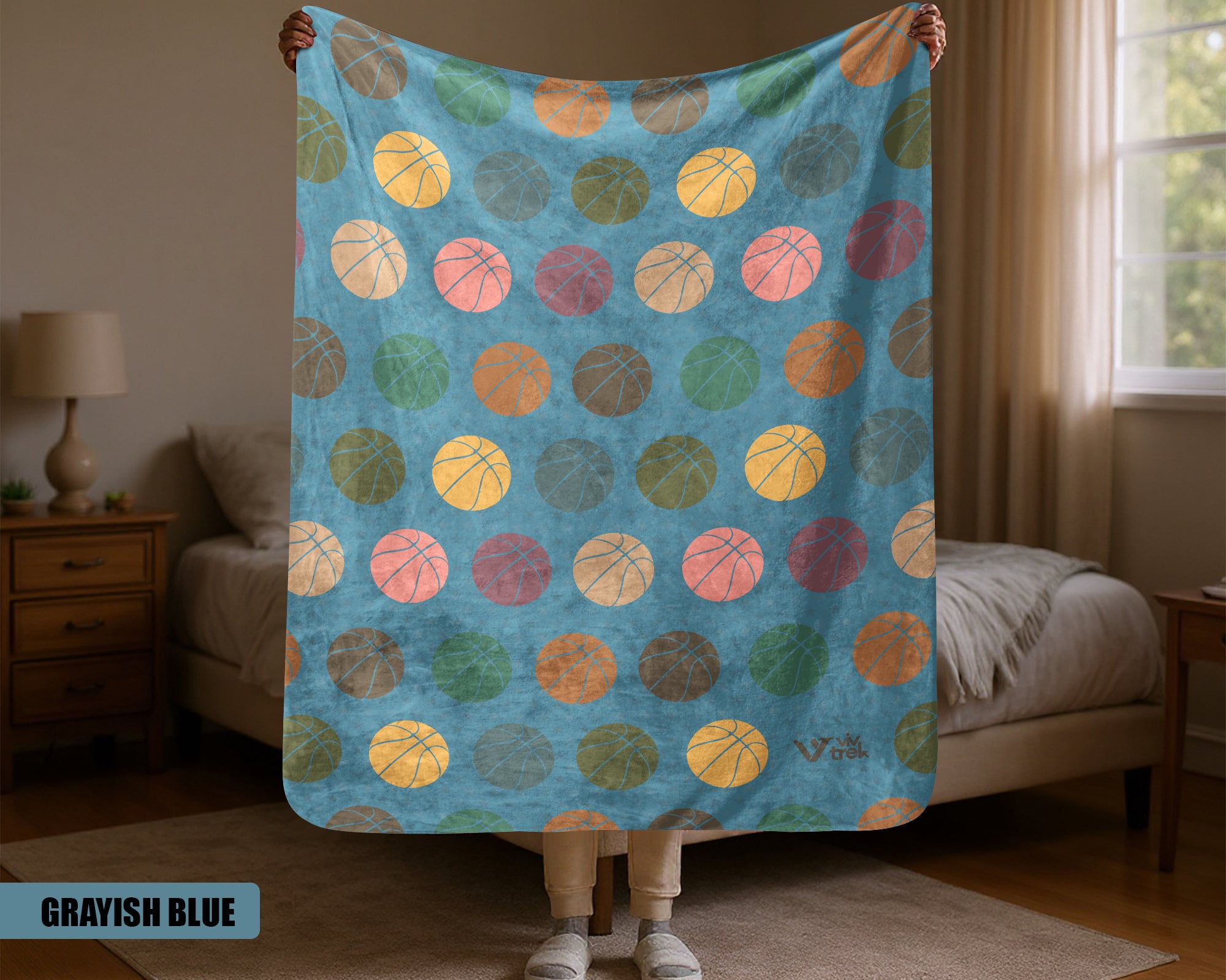Basketball Lover Blanket - Vintage Sports Gift, Retro Throw Under $50