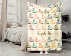 Personalized Cycling Blanket Custom Name Bike Lover Throw Gift