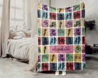 Custom Name Cycling Blanket Personalized Bike Lover Throw Gift