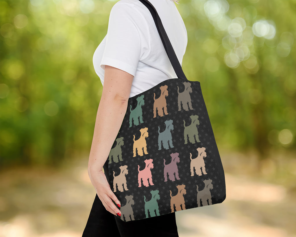Tote bag with dog pattern
