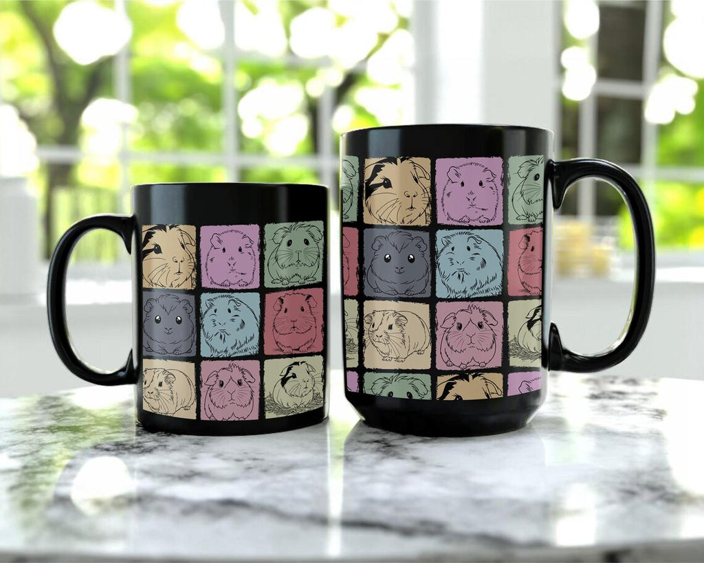 Vintage Guinea Pig Mug – Retro Black Pet Lover Coffee Cup Under $25, Cute Gift for Guinea Pig Owners ☕🐹
