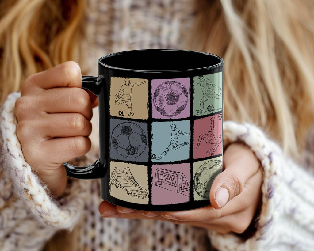 Vintage Soccer Lover Mug, Retro Soccer Coffee Mug, Distressed Football Gift, Soccer Player Fan Mug, Funny Sports Coffee Cup for Fans