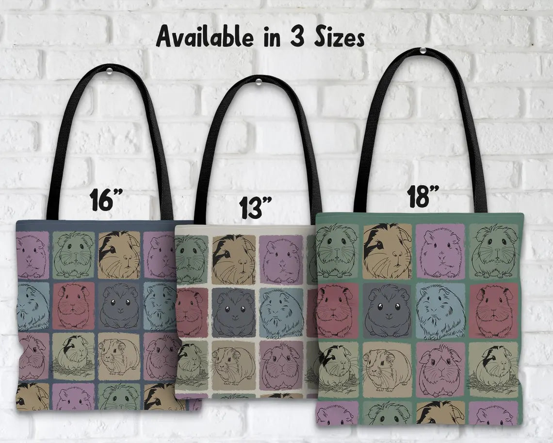 Vintage Guinea Pig Tote Bag – Cute Pet Lover Gift Under $25, Durable Everyday Carry for Animal Enthusiasts 🐹🛍️