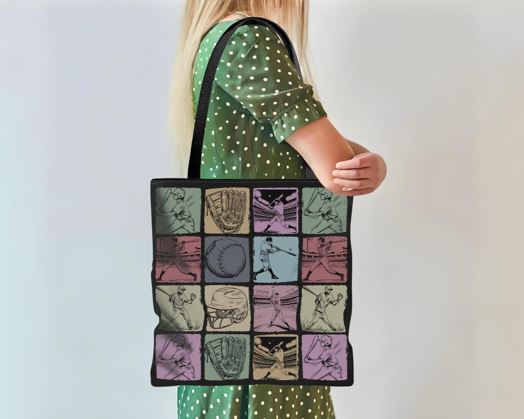 Baseball Lover Tote Bag – Sports Enthusiast Gift – Over the Shoulder Player Everyday Bag for Fans