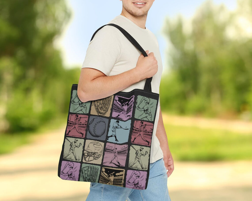 Baseball Lover Tote Bag – Sports Enthusiast Gift – Over the Shoulder Player Everyday Bag for Fans