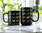 Retro Bearded Dragon Lover Mug | Vintage Black Coffee Cup | Distressed Reptile Mug Gift | Cute Bearded Dragon Lover Present for Pet Owners