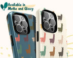 Llama Phone Case | Retro Alpaca Gift for iPhone Galaxy Pixel | Tough Cover