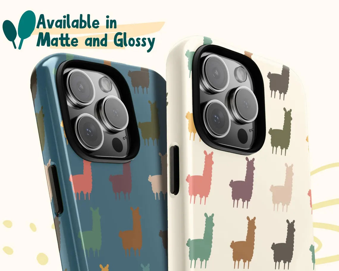 Llama Phone Case | Retro Alpaca Gift for iPhone Galaxy Pixel | Tough Cover