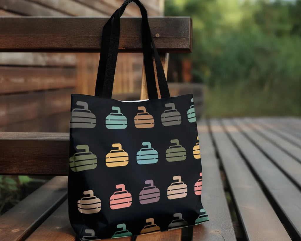 Curling Tote Bag – Fun Sports Lover Gift Under $25, Curling Enthusiast Everyday Carry for Him & Her 🥌