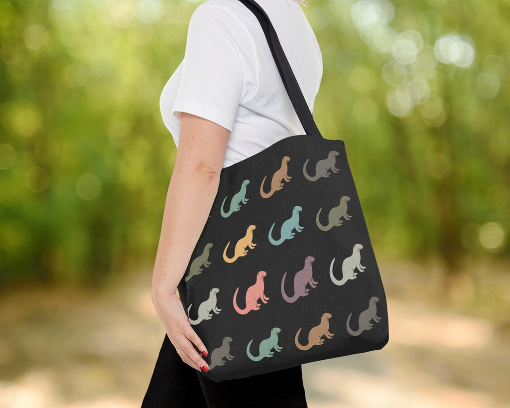 Retro Otter Tote Bag – Cute Otter Lover Gift Under $25, Perfect for Her, Him, School, Grocery & Holidays 🦦