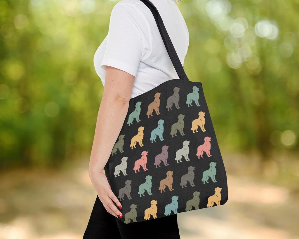 Retro Golden Retriever Dog Tote Bag | Vintage Lover Gift | Cute Pet Design Shopper | Dog Breed Carryall
